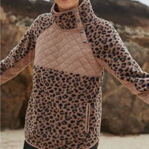 Abercrombie & Fitch Leopard Print Teddy Jacket